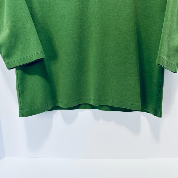 LL BEAN Women's 3/4 Sleeves V-neck Shaped Pullover T-Shirt I Top - Picture 2 of 5